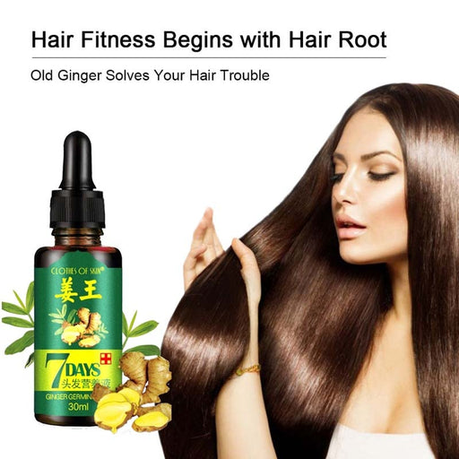 7 Day Ginger Germinal Oil Hair Nutrient Solution Hair Growth Essence Liquid Fast Natural Hair Loss Treatment Hair Care (30ml)