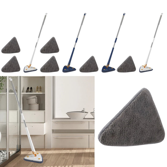 360° Rotatable Adjustable Cleaning Mop Extendable Triangle Mop With Long Handle Hand Twist Quick Dry Mop Multifunctional Microfiber Wet And Dry Mop For Floor Wall