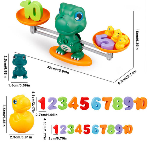 Montessori Pallet Tumbler Educational Balance Math Toys Animal Balance Scale Toys