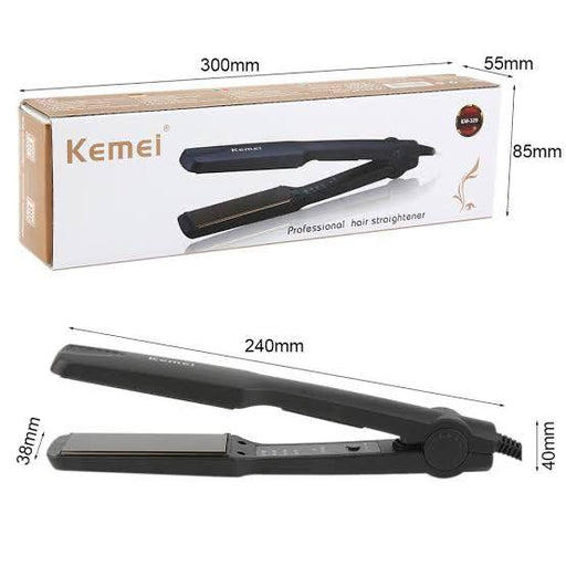 Kemei Ceramic Heating Plate Professional Tourmaline Hair Straightener Women Flat Iron Beauty Tools Fast Heating Km-329